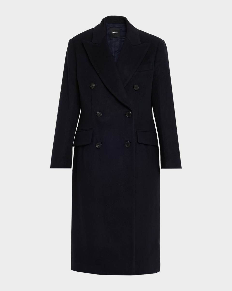 Double-Breasted Wool-Blend Coat